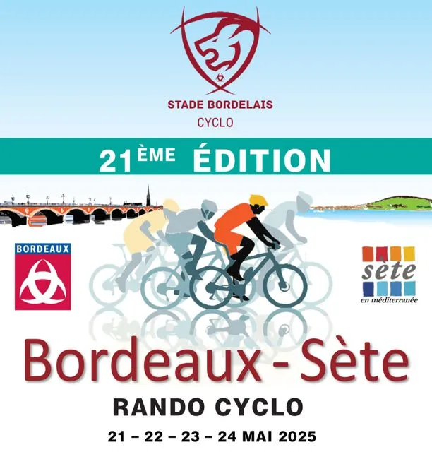 L'affiche de de la randonnée Bordeaux-Sète 