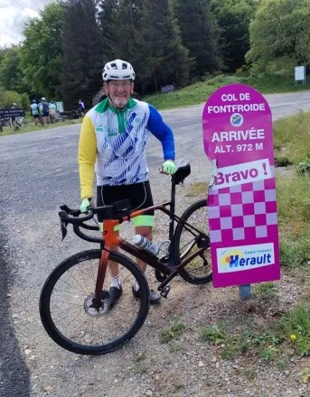 Un de nos cyclistes au col de Fronfroide